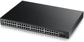 Zyxel Gs1900-48Hp - Switch - Smart - 24 X 10/100/1000   24 X 10/100/1000 (Poe )   2 X Gigabit Sfp - Desktop, Rack-Mounta